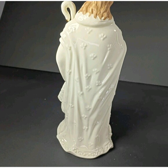 Baby Jesus Mary Joseph Porcelain Nativity 3 Piece Scene White Gold Holiday Decor - Picture 7 of 16